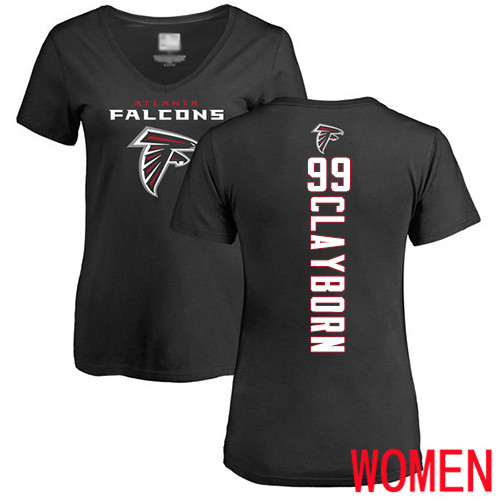 Atlanta Falcons Black Women Adrian Clayborn Backer NFL Football #99 T Shirt->nfl t-shirts->Sports Accessory